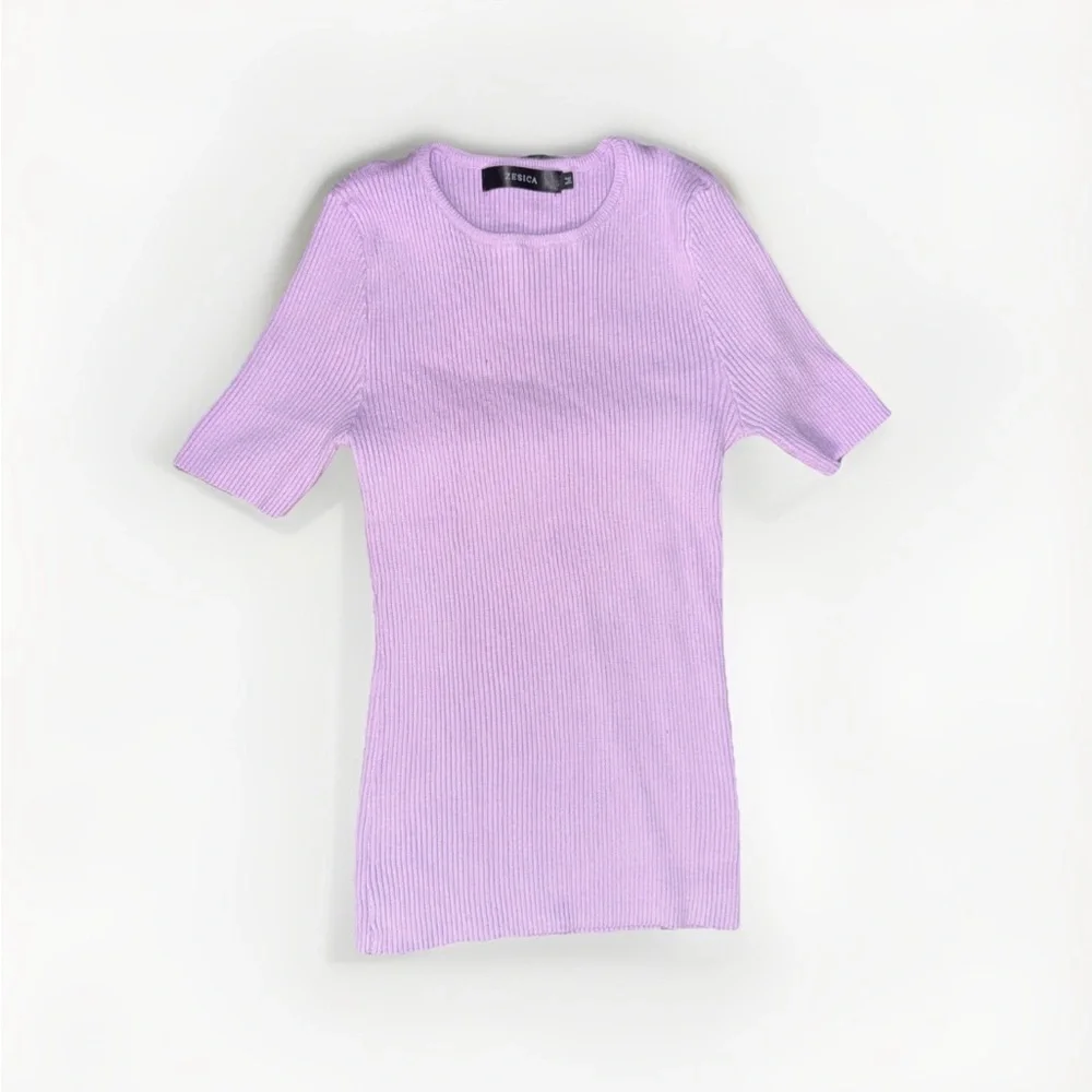 Lavender Ribbed Knit Top - Picture 1 of 1
